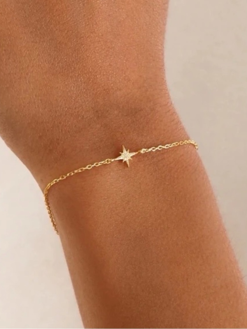 925 Sterling Silver & Gold Plated Starburst Chain Bracelet